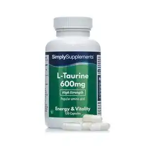 Taurin simply supplements l 600mg 120 kapseln