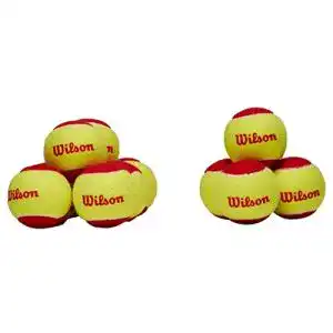 Tennisbaelle wilson starter red fuer kinder gelb rot 12er pack