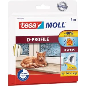 Tesa-Moll tesa moll D-Profil Gummi Fenster und Türdichtung 6m