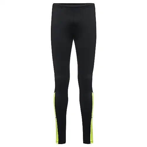 Thermo-Laufhose für Herren GORE Wear R3 in Schwarz/Neon-Gelb