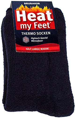 Thermosocken BRUBAKER 2 Paar Heat my Feet Unisex Thermo Socken Navy