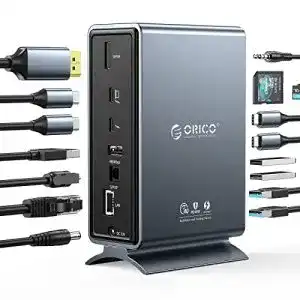 Thunderbolt 3 dock orico thunderbolt 3 dock 15 in 1 thunderbolt