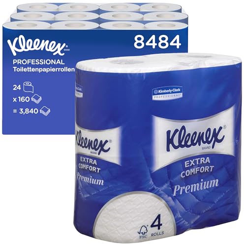 Toilettenpapier KLEENEX Premium 8484, WC-Papier 24 Rollen
