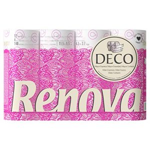 Toilettenpapier Renova 4-lagig weiß dekoriert parfümiert - toilettenpapier renova 4 lagig weiss dekoriert parfuemiert