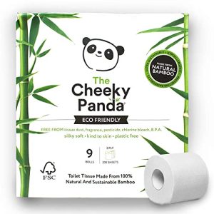 Toilettenpapier The Cheeky Panda Bambus 3-Lagig, 9 Rollen