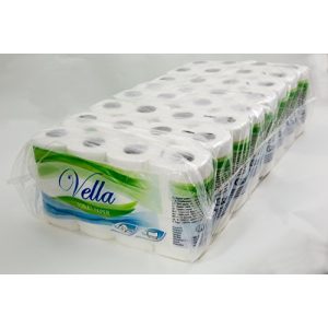 Toilettenpapier VELLA 64 Rollen, 3-lagig, Zellstoff weiß, 150 Blatt - toilettenpapier vella 64 rollen 3 lagig zellstoff weiss 150 blatt