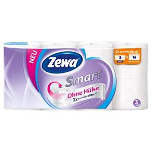 Toilettenpapier Zewa Smart trocken, 3 lagig ohne Papierhülse - toilettenpapier zewa smart trocken 3 lagig ohne papierhuelse
