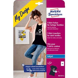 Transferpapier AVERY Zweckform 10 Textilfolien, T-Shirt