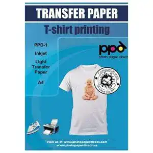Transferpapier ppd 20 x a4 inkjet premium fuer helles textil