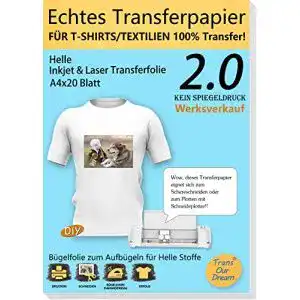 Transferpapier transourdream echte inkjet laser t shirt