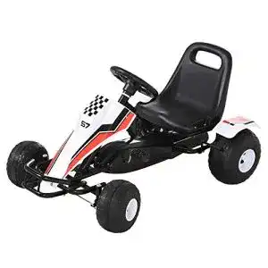 Tretauto homcom go kart kinderfahrzeug mit pedal bremsen