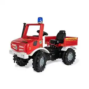 Tretauto rolly toys unimog feuerwehr ab 3 jahren feuerwehrauto