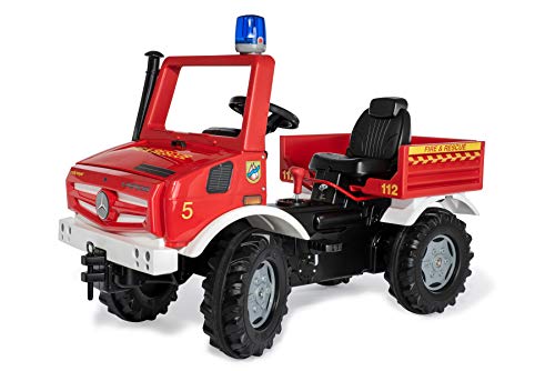 Tretauto Rolly Toys Unimog Feuerwehr ab 3 Jahren, Feuerwehrauto