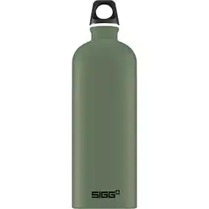 Trinkflasche 1 liter sigg alu trinkflasche traveller leaf green