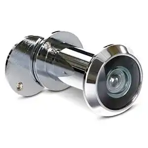 Tuerspion stoppwerk 200 weitwinkel mit sichtschutz chrom optik