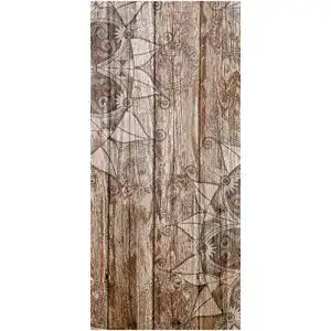 Tuertapete wandmotiv24 holzwand mit mandalas 80 x 200cm