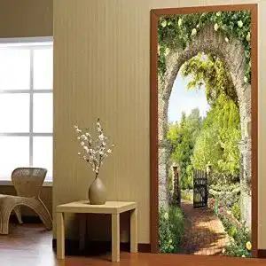 Tuertapete yenisai tueraufkleber 3d gruener garten zu hause
