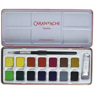 Tuschkasten caran dache gouache tabletten 15 farben