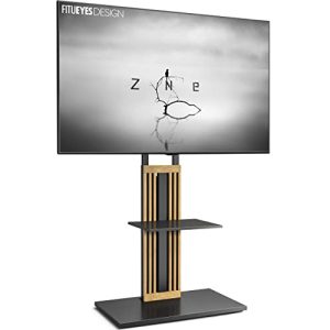 TV-Ständer FITUEYES Design TV Ständer aus Buchenholz, TV Standfuss