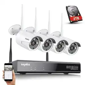 Ueberwachungskamera mit monitor sannce set 5mp