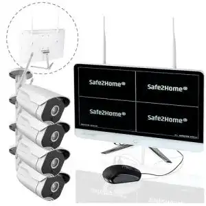 Ueberwachungskameras aussen safe2home videoueberwachung set funk 1tb
