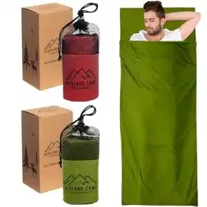 Ultraleicht schlafsack highland camp huettenschlafsack gruen