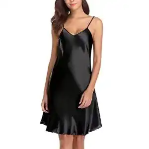 Unterkleid vlazom damen nachthemd satin sexy negligee
