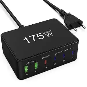 Usb c ladegeraet sanicata ladegeraet 175w gan usb c netzteil 6 port
