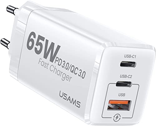 Chargeur USB-C YOUSAMS 65W GaN Chargeur USB C 3 ports