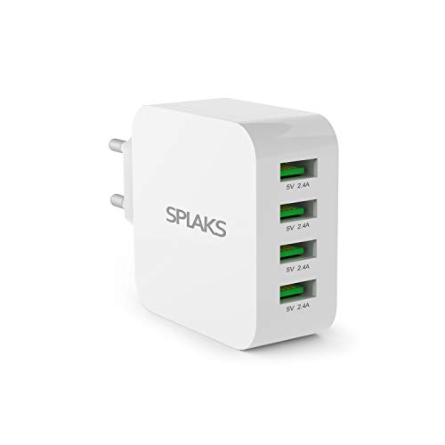 USB-Ladegerät SPLAKS USB Ladegerät 4-Port 40W 5V/8A Wall Charger