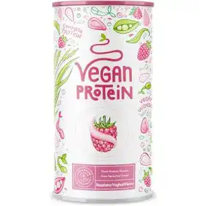 Veganes proteinpulver alpha foods himbeer yoghurt