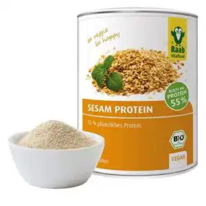 Veganes proteinpulver raab vitalfood bio sesam protein pulver