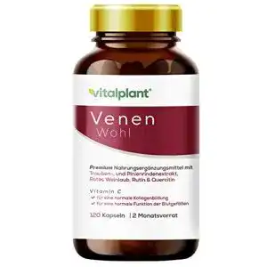 Venen tabletten vitalplant venen kapseln mit rotem weinlaub
