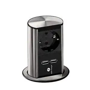 Versenkbare steckdose bachmann elevator mit usb 2x