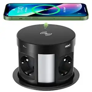 Versenkbare steckdose ohuo 4 fach mit 2 usb c 2 usb a