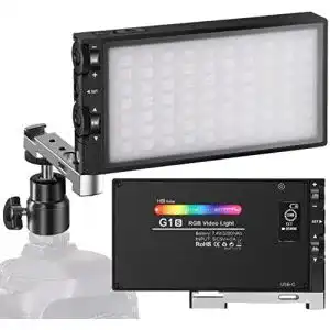 Videoleuchte pixel g1s rgb led eingebaut 12w akku video licht