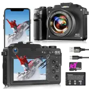 Vlog kamera heegomn digitai kamera 4k 48mp kontakt digitalkamera