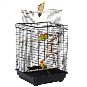 Vogelkaefig yaheetech mit vogelspielzeuge wellensittichkaefig
