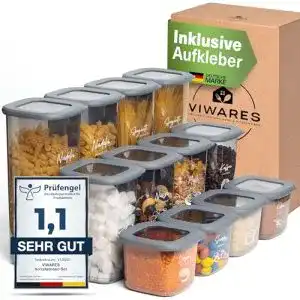Vorratsdosen stapelbar viwares vorratsdosen mit deckel luftdicht