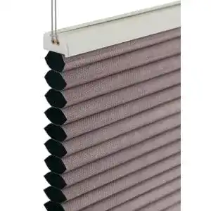 Wabenplissee deco4me ohne bohren 80 x 220 cm silbergrau braun