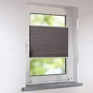 Wabenplissee sonnenschutz hh plissee 130 x 140 cm duette silber grau