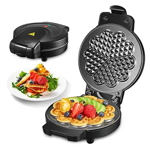 Waffeleisen FOHERE in Herzform mit 900 Watt Leistung