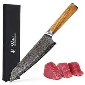 Wakoli damastmesser wakoli oribu kiritsuke chefmesser 20 cm