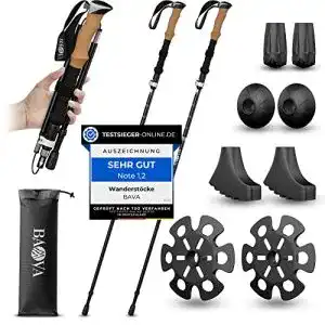 Wanderstoecke baomva bava wanderstock faltbar 36cm packmass