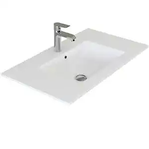 Waschbecken vilstein keramik einbau 82cm weiss mit ueberlauf