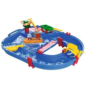 Wasserbahn aquaplay start set fuer wenig platz mit 21 teilen