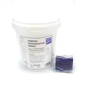 Wasserkastenwuerfel sanit chemie wc comfort 10er set im eimer
