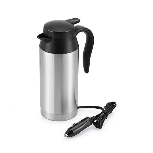 Wasserkocher 12 Volt für Auto, 650 ml Reisewasserkocher von OurLeeme