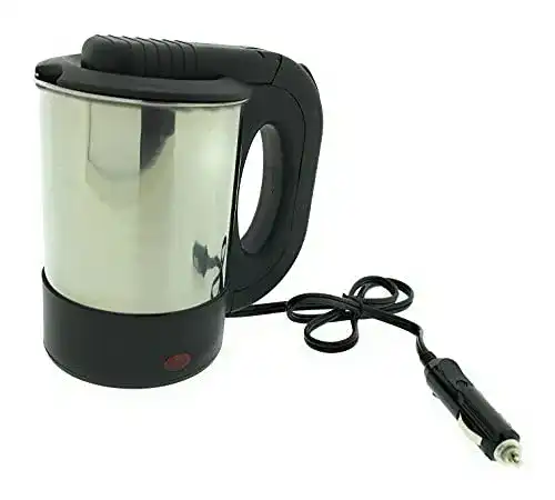 Wasserkocher 12 Volt für Auto und Camping mit 100W und 0,5 Liter Kapazität