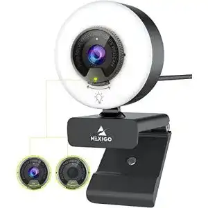 Webcam mit ringlicht nexigo n960e 1080p 60fps webcam mit licht